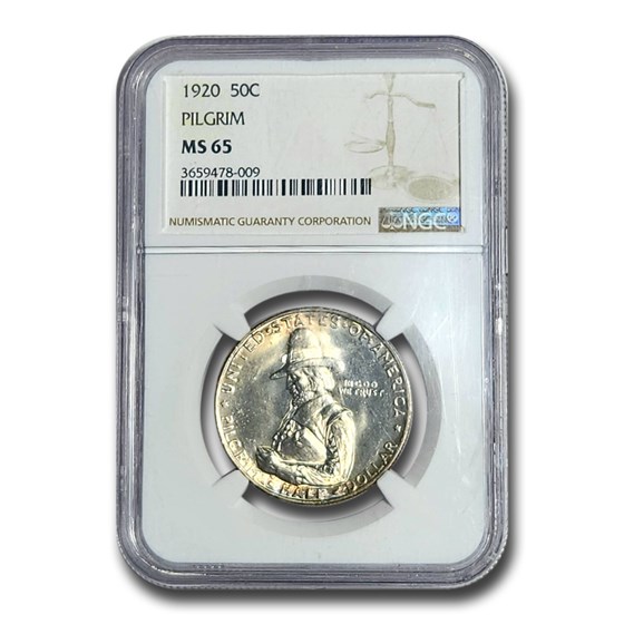 1920 Pilgrim Tercentenary Half Dollar MS-65 NGC 1920 Pilgrim Tercentenary Half Dollar MS-65 NGC